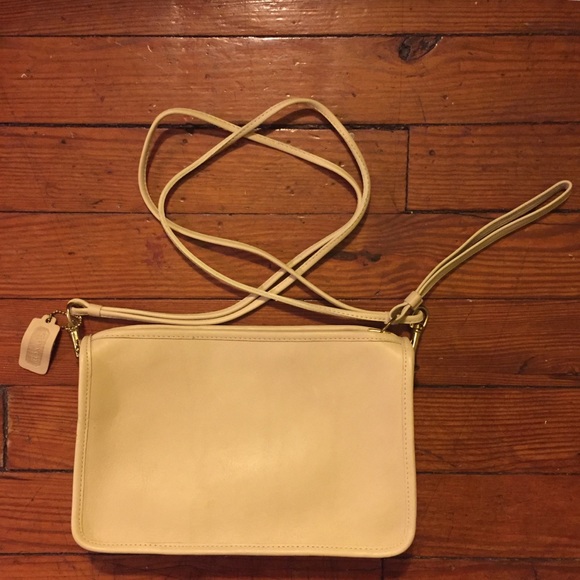 Coach Handbags - COACH: Cream Leather Crossbody: Made in NYC
